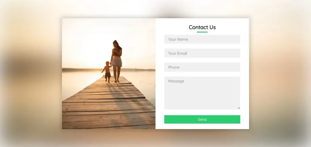 mordern contact us page