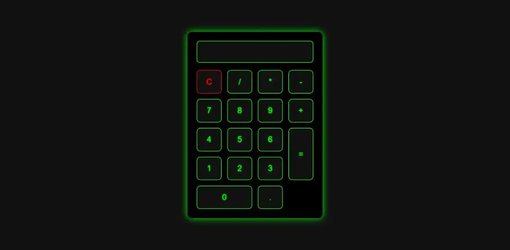 dark neon Calculator