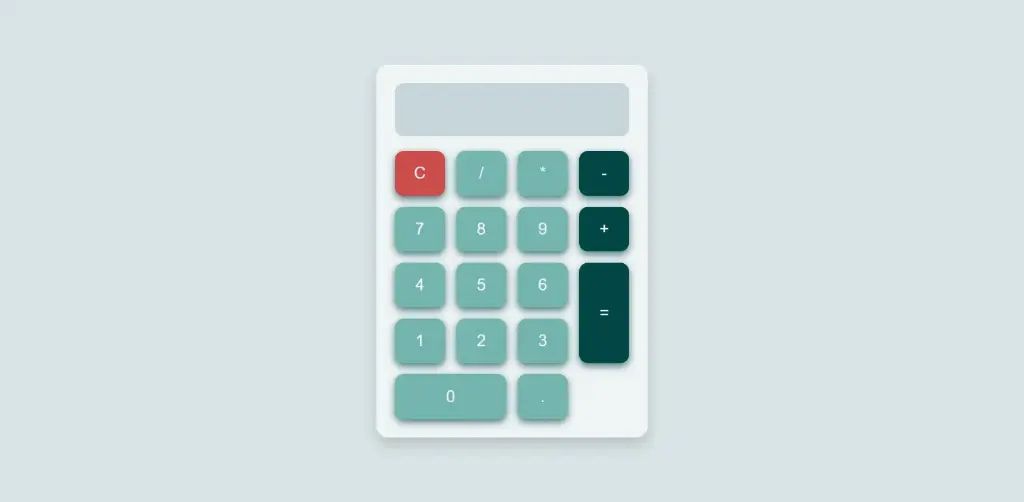 mordern Gray & Teal calculator