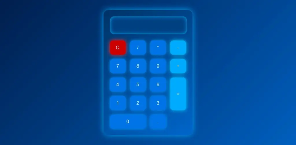 Futuristic Blue Calculator