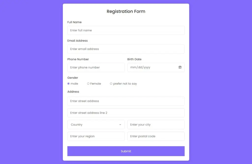 Registration Form