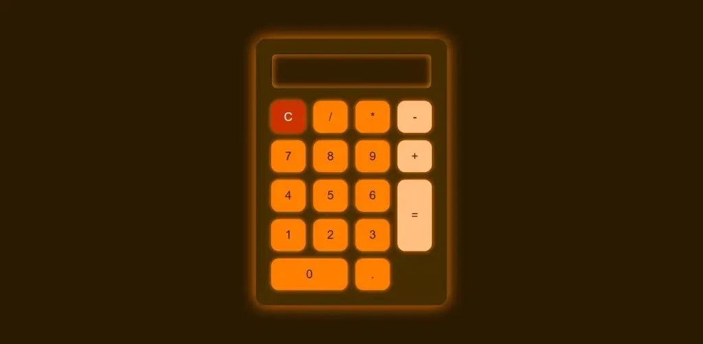 mordern Calculator - Retro Orange