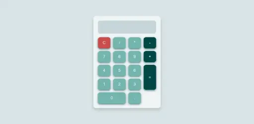 mordern Gray & Teal calculator