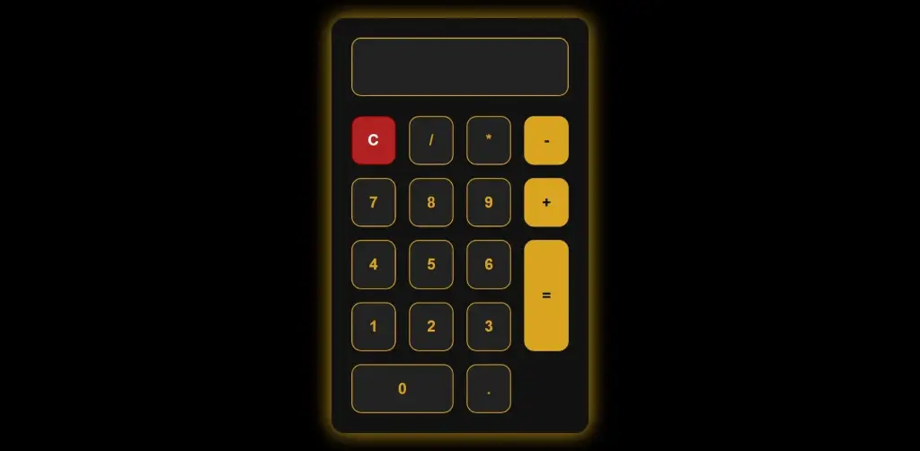 mordern Calculator - Black & Gold